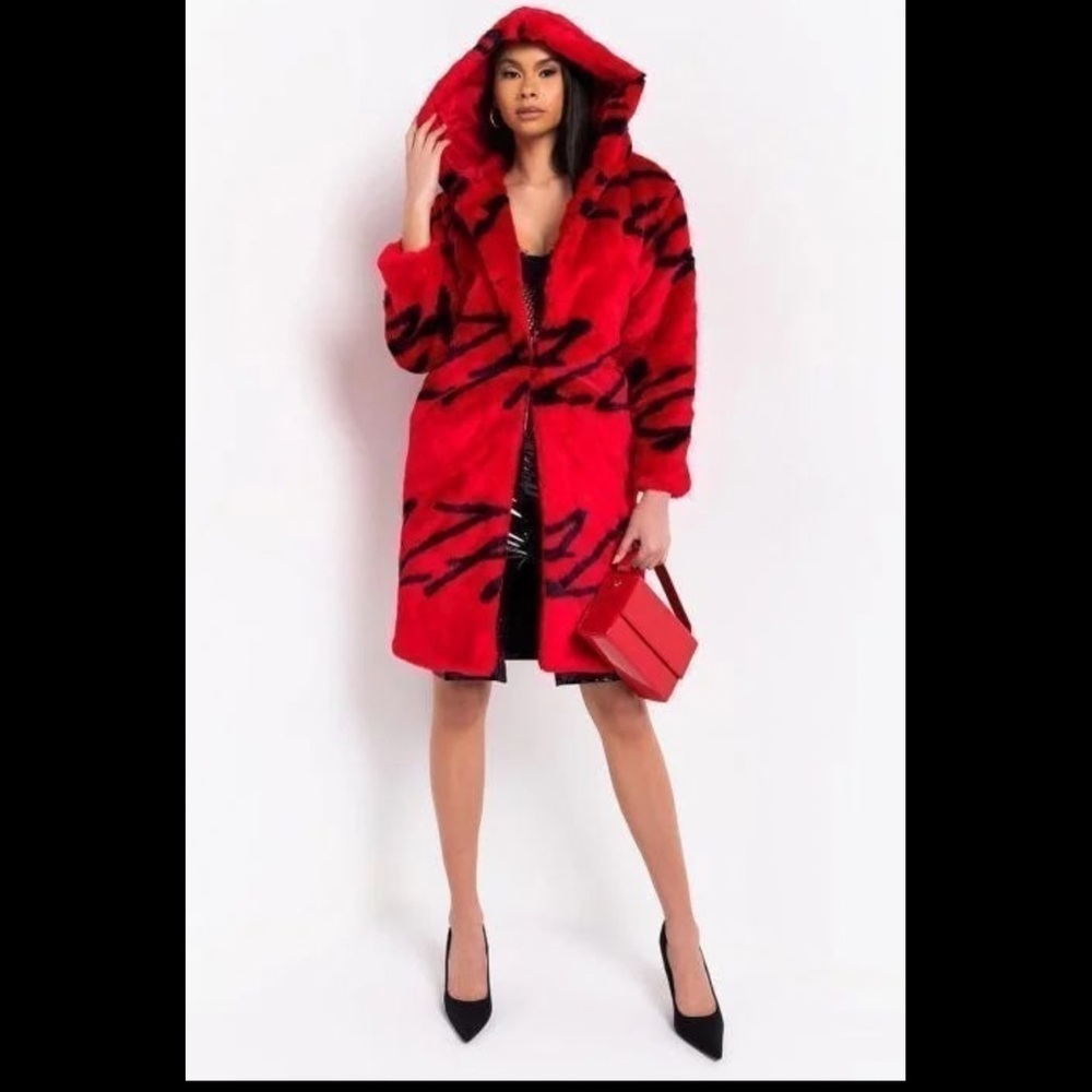 Red fur jacket